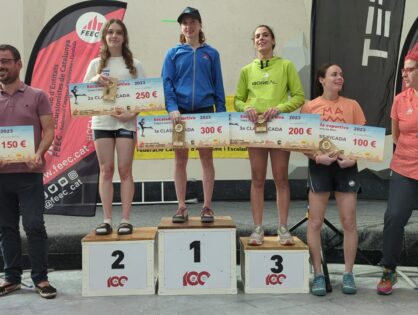 Laia Taulats es corona en 2a posició en la classificació general de la  Copa Catalana d’escalada en bloc  de la categoria Absoluta F